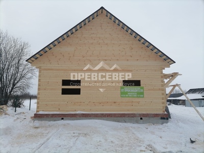 116. Строительство дома из профилированного бруса по проекту ДБ-54 в Рязанской области, Касимовском районе, р.п. Елатьма